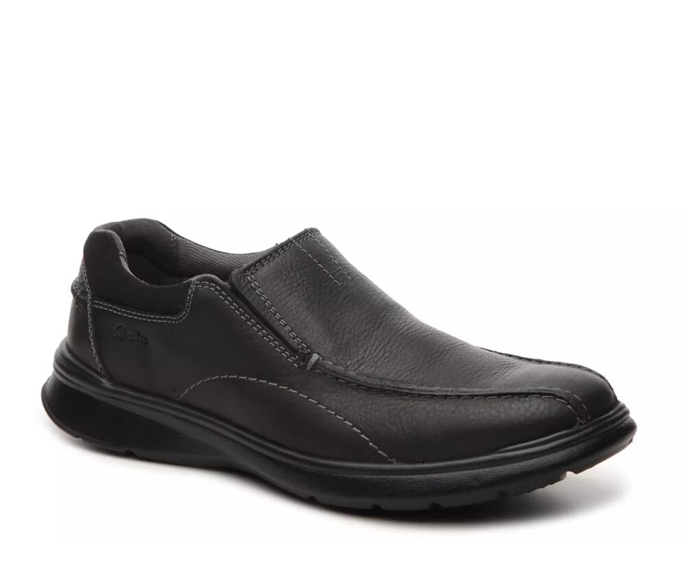 Clarks Cotrell Black Slip-On Shoes Size 8